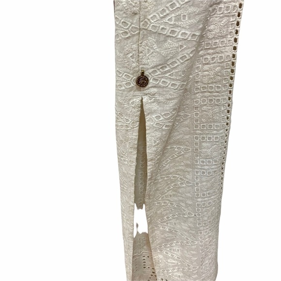 SCOTCH &‎ SODA Maison Women's Cream Boho Long Belted Midi Dress Size 3/4 - Picture 8 of 12